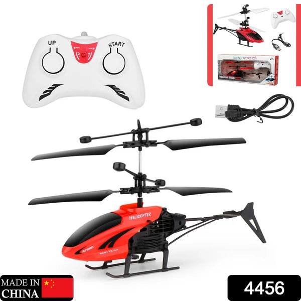 Remote Control & Hand Induction Flying Helicopter Toy with USB Charging Cable (Red)