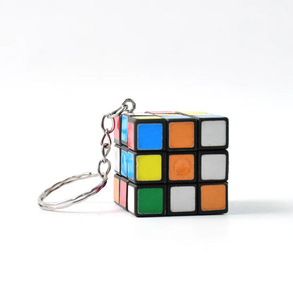 Mini 3x3 Magic Puzzle Speed Cube Keychain & Bag Charm (Pocket-Sized Fidget Toy)