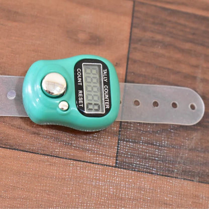 Digital Electronic Finger Tally Counter – Portable 5-Digit LCD Handheld Clicker for Prayer, Sports, & Lap Tracking (Blue)