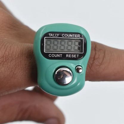 Digital Electronic Finger Tally Counter – Portable 5-Digit LCD Handheld Clicker for Prayer, Sports, & Lap Tracking (Blue)